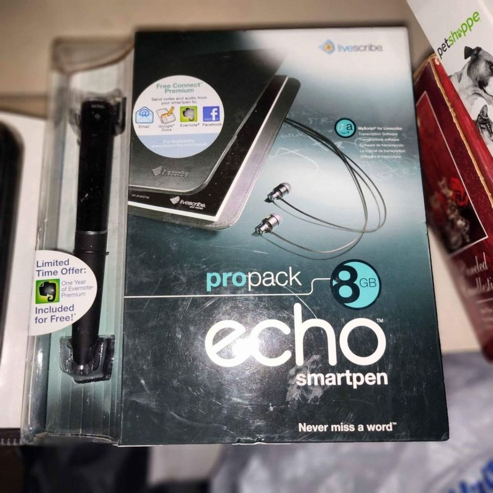 Echo Smart recording pen 8GB w deluxe carrying case.   Never used